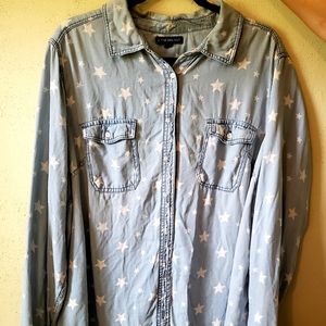 Lane Bryant button down star plus shirt